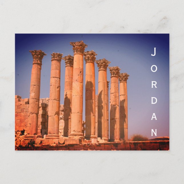 jerash Kolumner Jordan Vykort (Framsida)