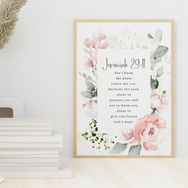 Jeremia 29:11, bibelvers poster (Skapare uppladdad)