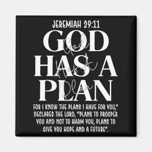 Jeremia 29 11 Gud har en plan kristen bibelvers Magnet