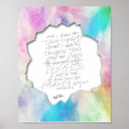Jeremia 29:11 Inspirerande vers för babyfester Poster