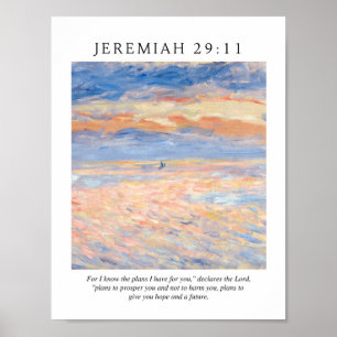 Jeremia 29:11 Jag vet vilka planer jag har för er Poster