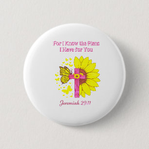Jeremia 29:11 Solros Cross Kristet Tros T‑Shirt Knapp