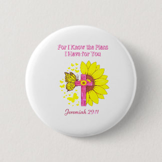 Jeremia 29:11 Solros Cross Kristet Tros T‑Shirt Knapp