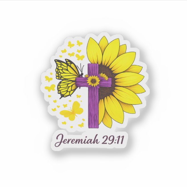 Jeremia 29:11 Solros dekal – Kristna (Framsida)
