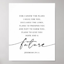 Jeremia 29:11 Ty jag vet de planer Poster