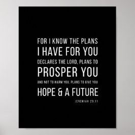 Jeremia 29:11 Ty jag vet de planer Poster