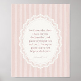 Jeremia 29:11 Ty jag vet de planer Poster