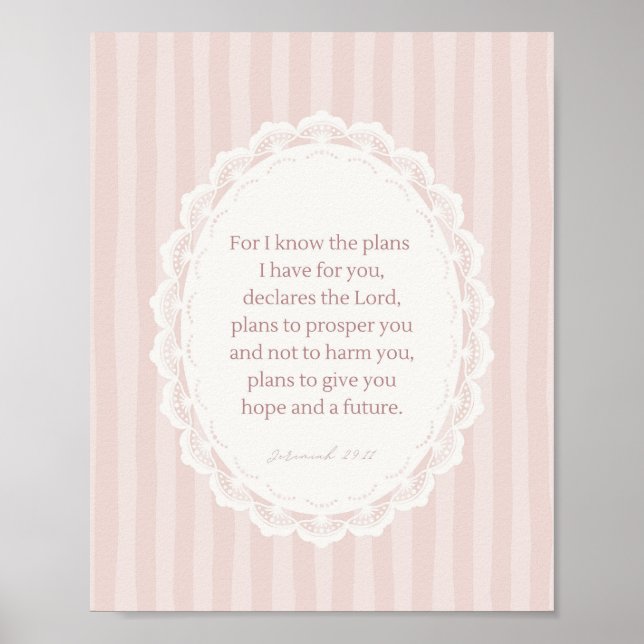 Jeremia 29:11 Ty jag vet de planer Poster (Framsidan)