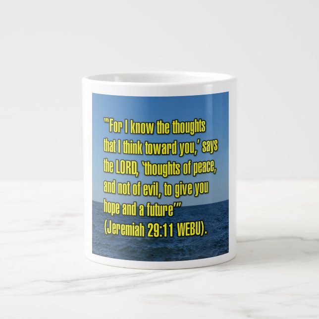 Jeremia 29:11 WEBU Mugg Jumbo Mugg (Framsidan)