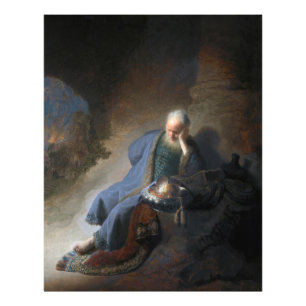 Jeremia klagande över Jerusalems fall, Rembrandt Fototryck