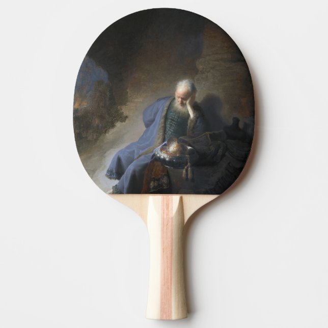 Jeremia klagande över Jerusalems fall, Rembrandt Pingisracket (Framsidan)