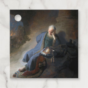 Jeremia klagar över Jerusalems fall, Rembrandt Gåvor Etiketter