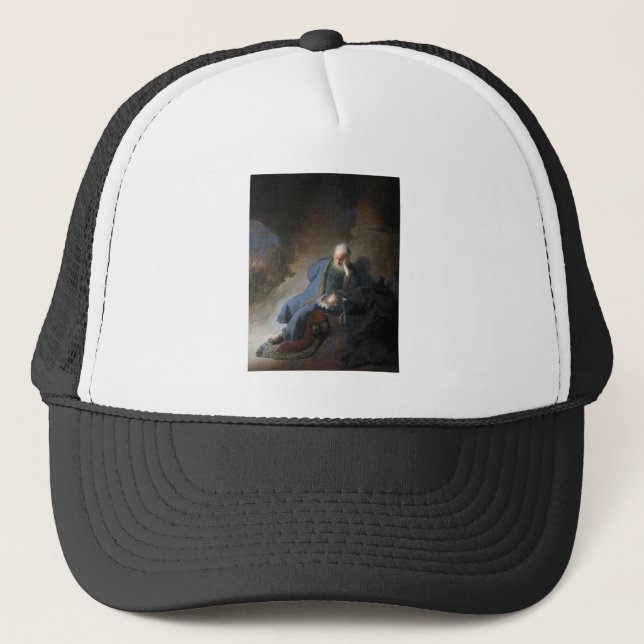 Jeremia klagar över Jerusalems fall, Rembrandt Keps (Framsida)