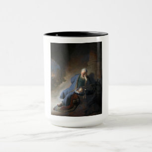 Jeremia klagar över Jerusalems fall, Rembrandt Mugg
