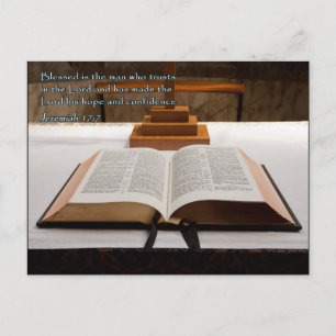 Jeremiah 17:7 Bible Vykort