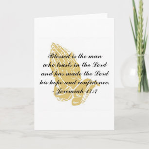 Jeremiah 17:7-hälsningskort kort