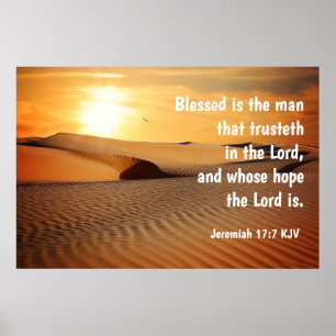 Jeremiah 17:7 - Välsignad är mannen som litar på Poster