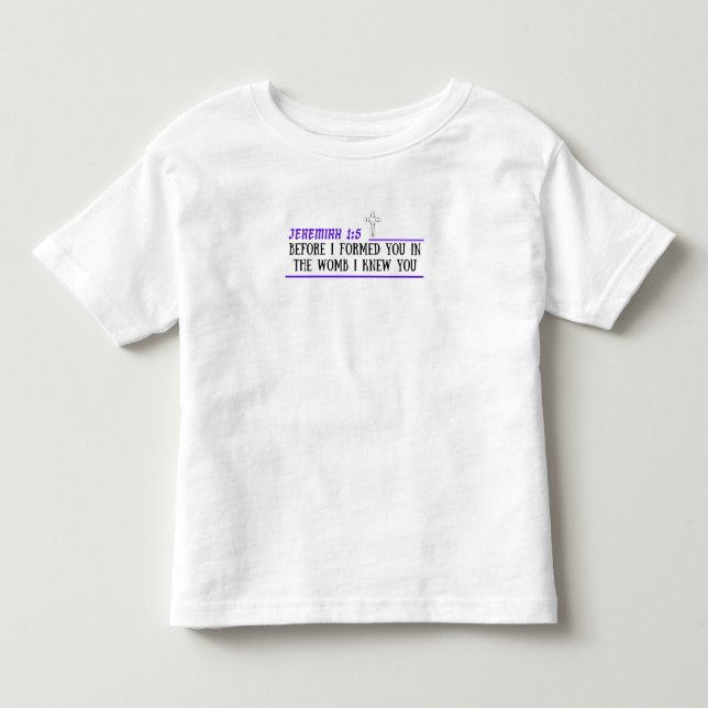 Jeremiah 1:5 Christian Småbarn T-Shirt (Framsida)