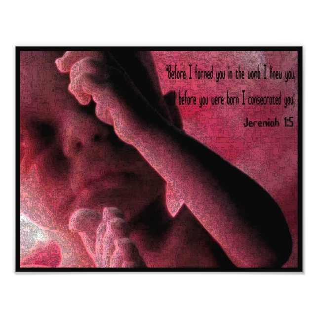 Jeremiah 1:5 Innan jag bildade dig i livmodern Fototryck (Framsidan)