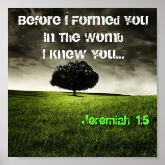 JEREMIAH 1:5 (träd) Poster