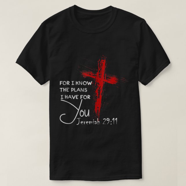 Jeremiah 2911 Christian Religiösa Bible Verse Gift T Shirt (Design framsida)