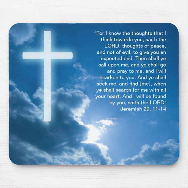 Jeremiah 29; 11-14 - Kristna Mousepad Musmatta (Framsidan)