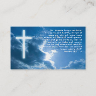 Jeremiah 29; 11- 14% pipe% blåttkristen visitkort
