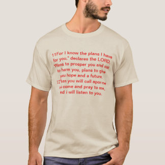 Jeremiah 29, 11-14 tee shirt