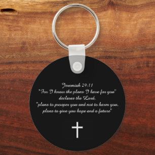 Jeremiah 29:11 Anpassningsbar Christian Gift Nyckelring