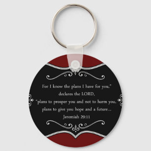 Jeremiah 29:11 Anpassningsbar Christian Gift Nyckelring