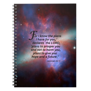 Jeremiah 29:11 anteckningsbok med spiral