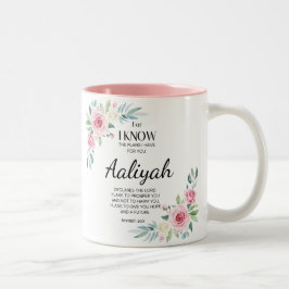 Jeremiah 29:11 Bible Scripture Personalize Två-Tonad Mugg
