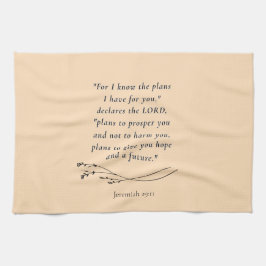 Jeremiah 29:11 Bible Verse Image Kökshandduk