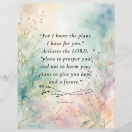 Jeremiah 29:11 Bible Verse Image Reklamblad