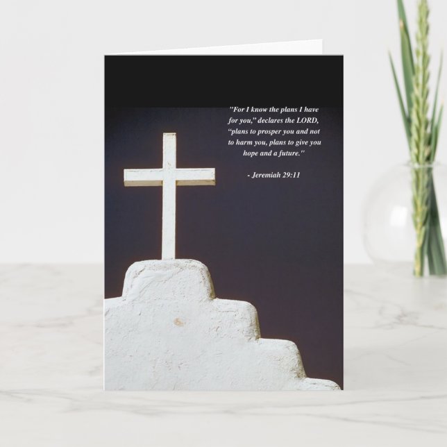 JEREMIAH 29:11 Bible Verse Kort (Framsida)