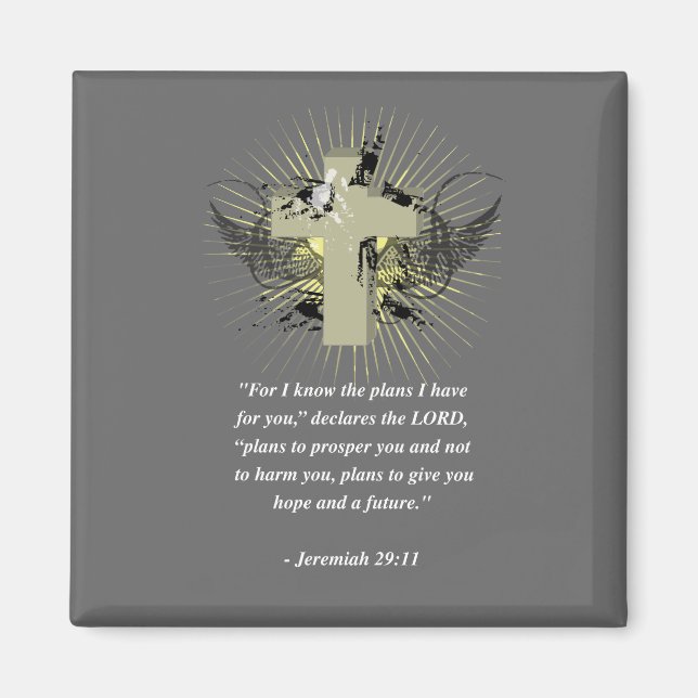 JEREMIAH 29:11 Bible Verse Magnet (Framsidan)