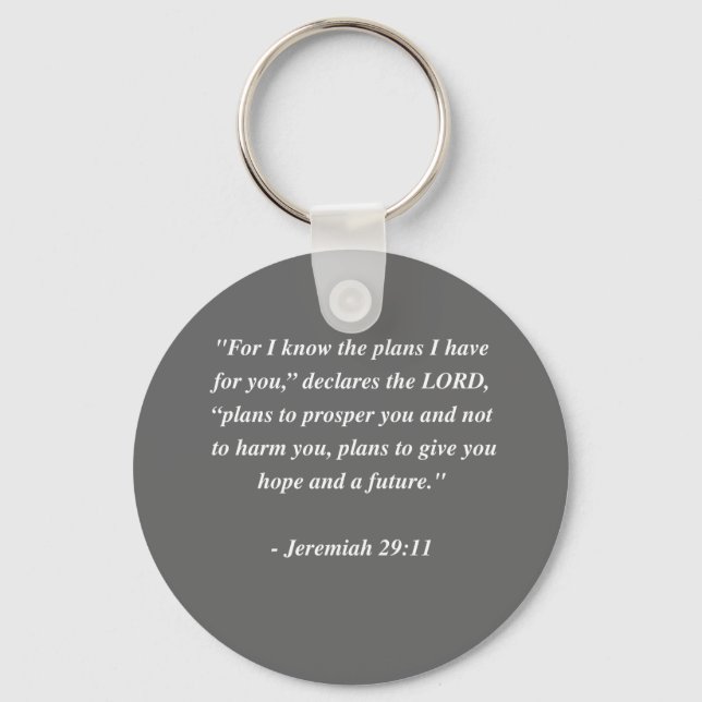 JEREMIAH 29:11 Bible Verse Nyckelring (Framsida)