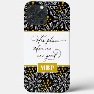 Jeremiah 29:11 Black & Guld Abstrakt