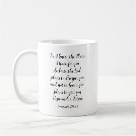 Jeremiah 29:11 Blommigt Personalize Kaffemugg