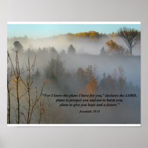 Jeremiah 29:11 Christian Poster