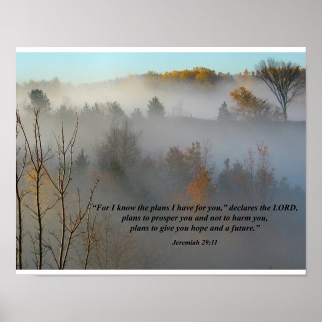 Jeremiah 29:11 Christian Poster (Framsidan)