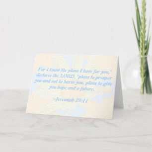 Jeremiah 29:11 Daisy-format hälsningskort Kort