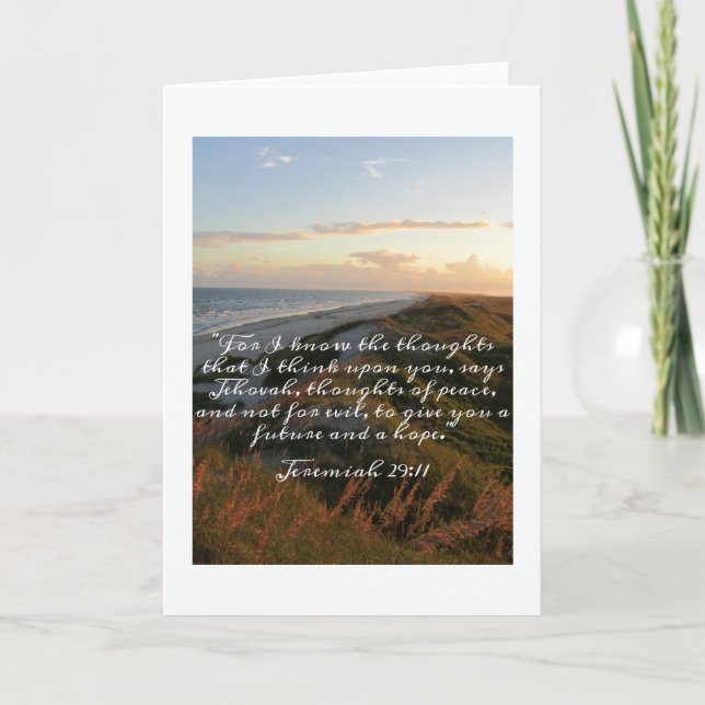 Jeremiah 29:11 Fängande Notecard Anteckningskort (Framsida)
