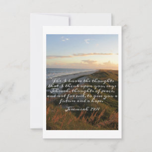 Jeremiah 29:11 Flat Message Card Tack Kort