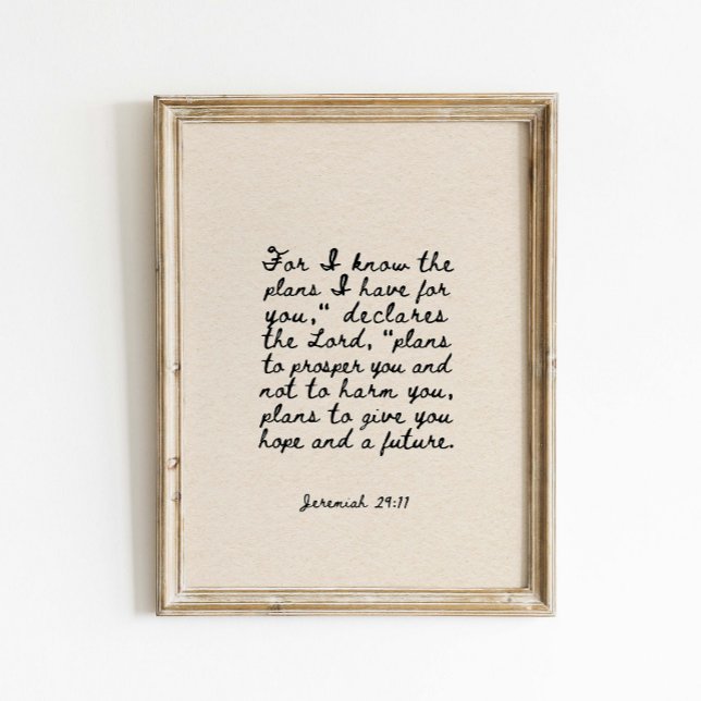Jeremiah 29:11 For I know the plans Poster (Skapare uppladdad)