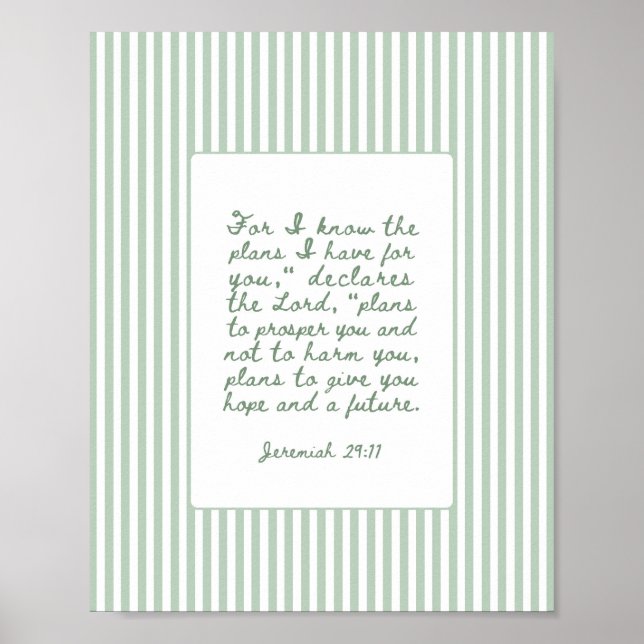 Jeremiah 29:11 For I know the plans Poster (Framsidan)