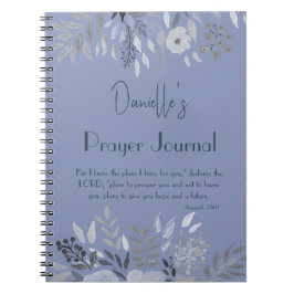 Jeremiah 29:11 För jag känner Plans Blue Prayer Anteckningsbok