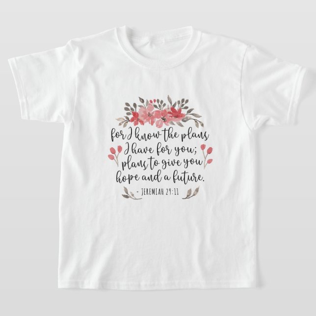 Jeremiah 29 11 - För jag känner till planerna - Bl T Shirt (Laydown)