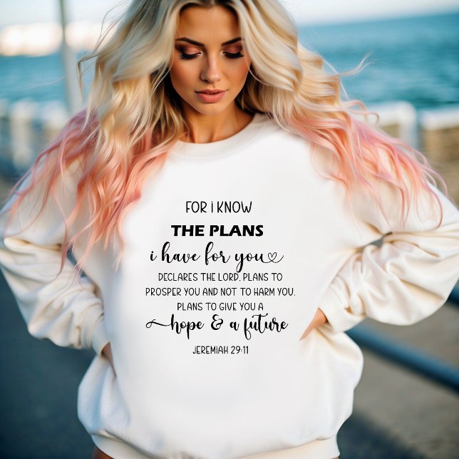 Jeremiah 29:11, för jag känner till planerna, kris t shirt (Skapare uppladdad)