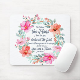 Jeremiah 29:11 För jag känner till Plans Rosa Blom Musmatta